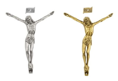 Korpus metalowy Chrystusa na krzyż