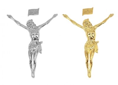 Metalowy wizerunek Pana Jezusa na krzyż